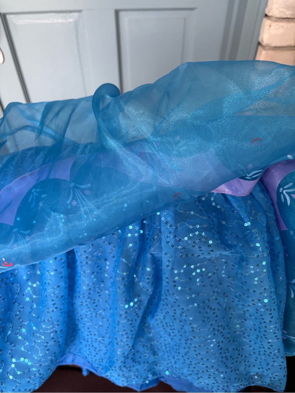 Disney parks Princess Ana from Frozen Aqua, Blue & Black dress costume - Picture 4 of 5